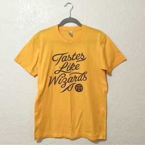 Modern Times Beer American apparel yellow short sleeve shirt size medium